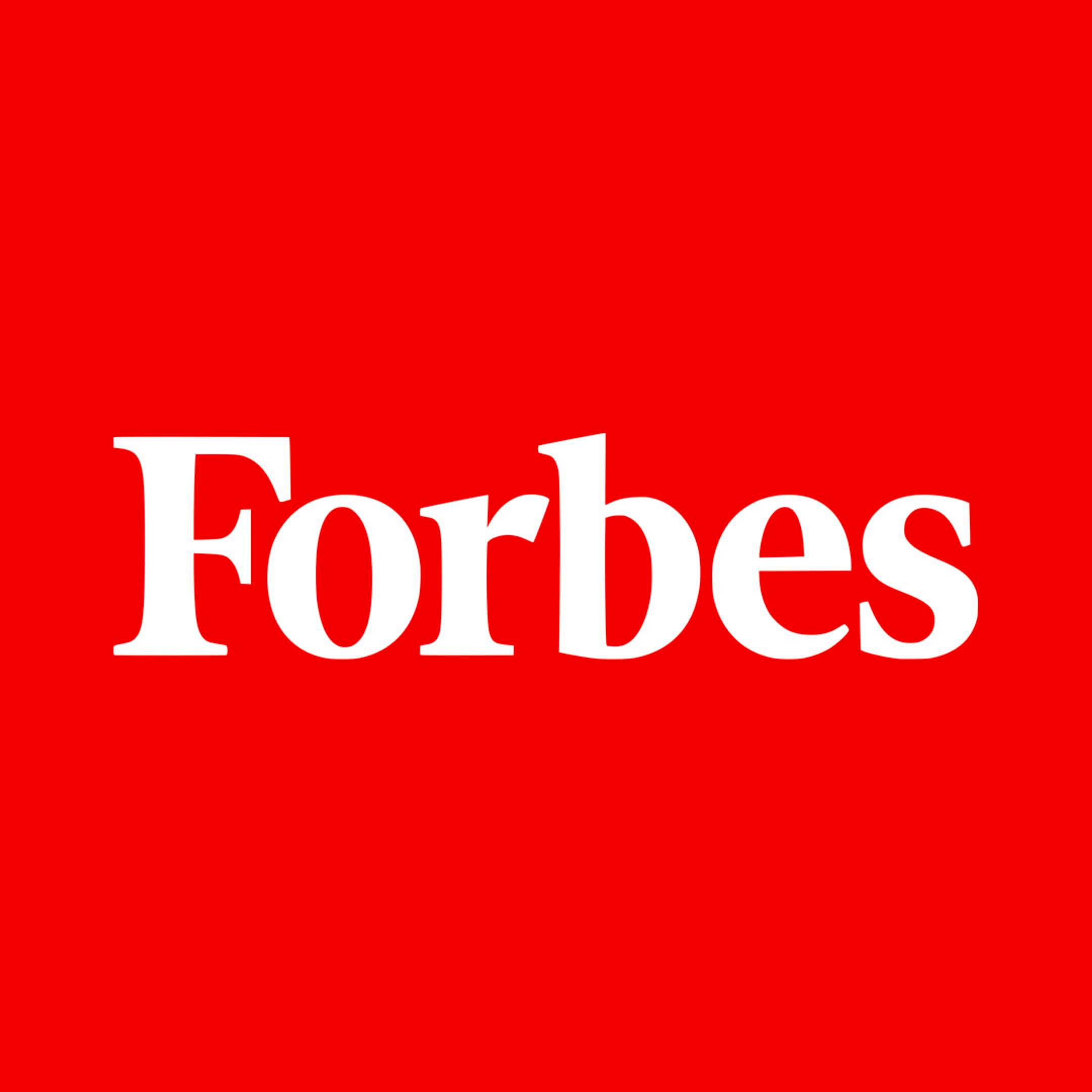 Forbes logo on red background 