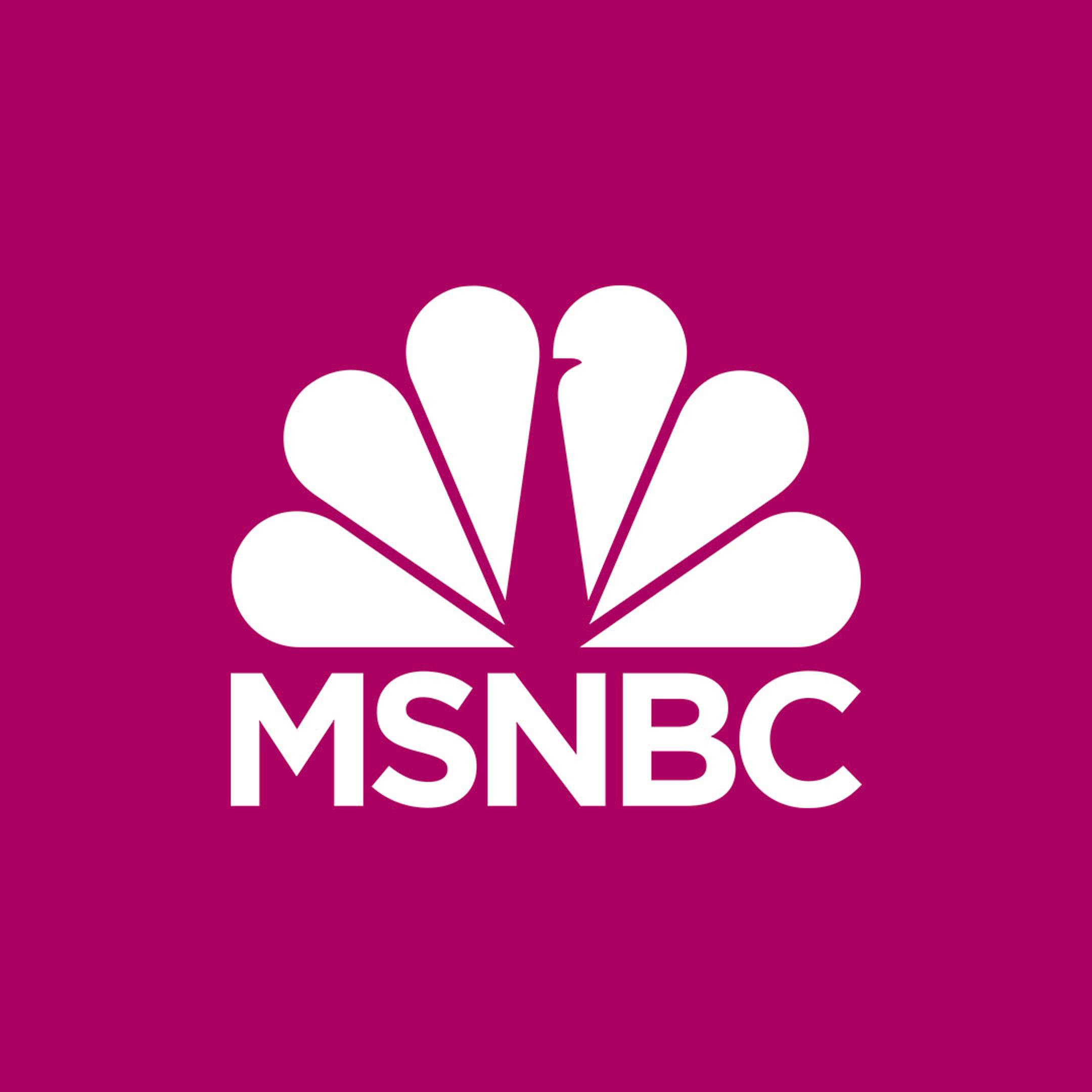 MSNBC logo on magenta background 